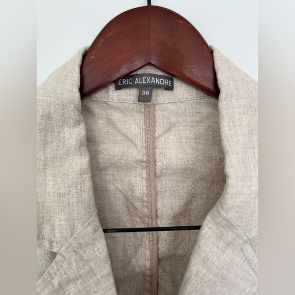 Eric Alexandre Linen Blazer Cream Beige Women’s Jacket EU 38 - Picture 7 of 7